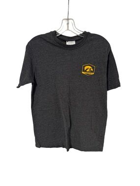 Champion Dark Gray Iowa Hawkeyes Short Sleeve Tee with Yellow Logo